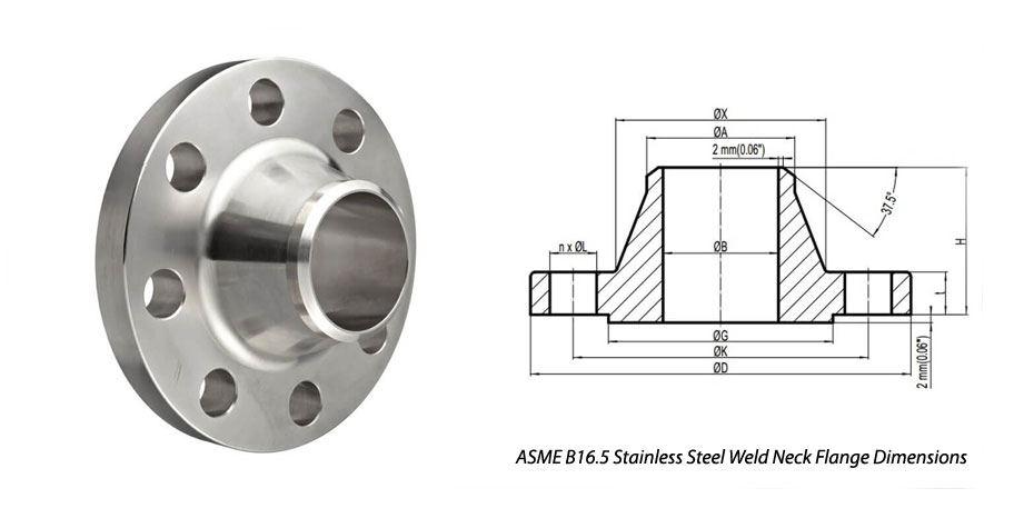 ASME B16.5 Slip On Flange Drawing